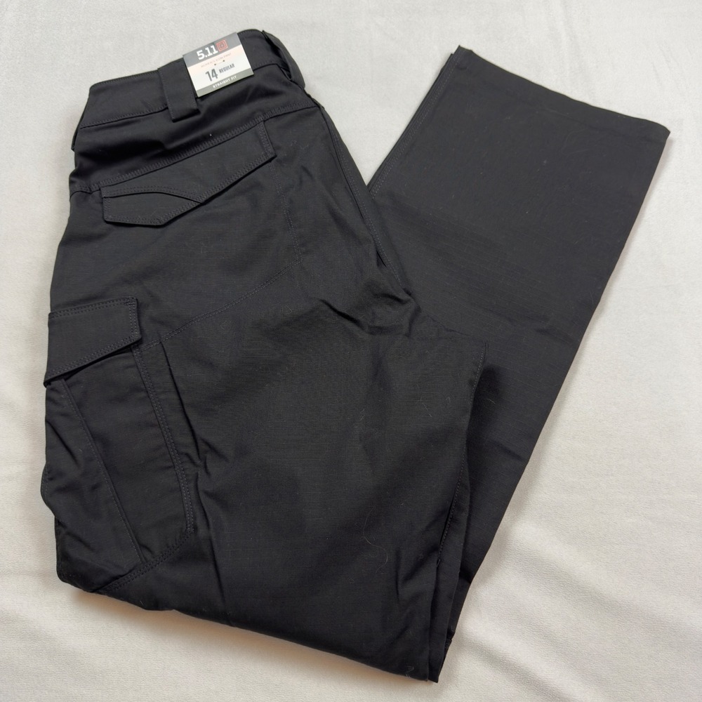 5.11 Tactical Icon Pants Womens 14 Regular Black Straight Fit Ripstop Cargo